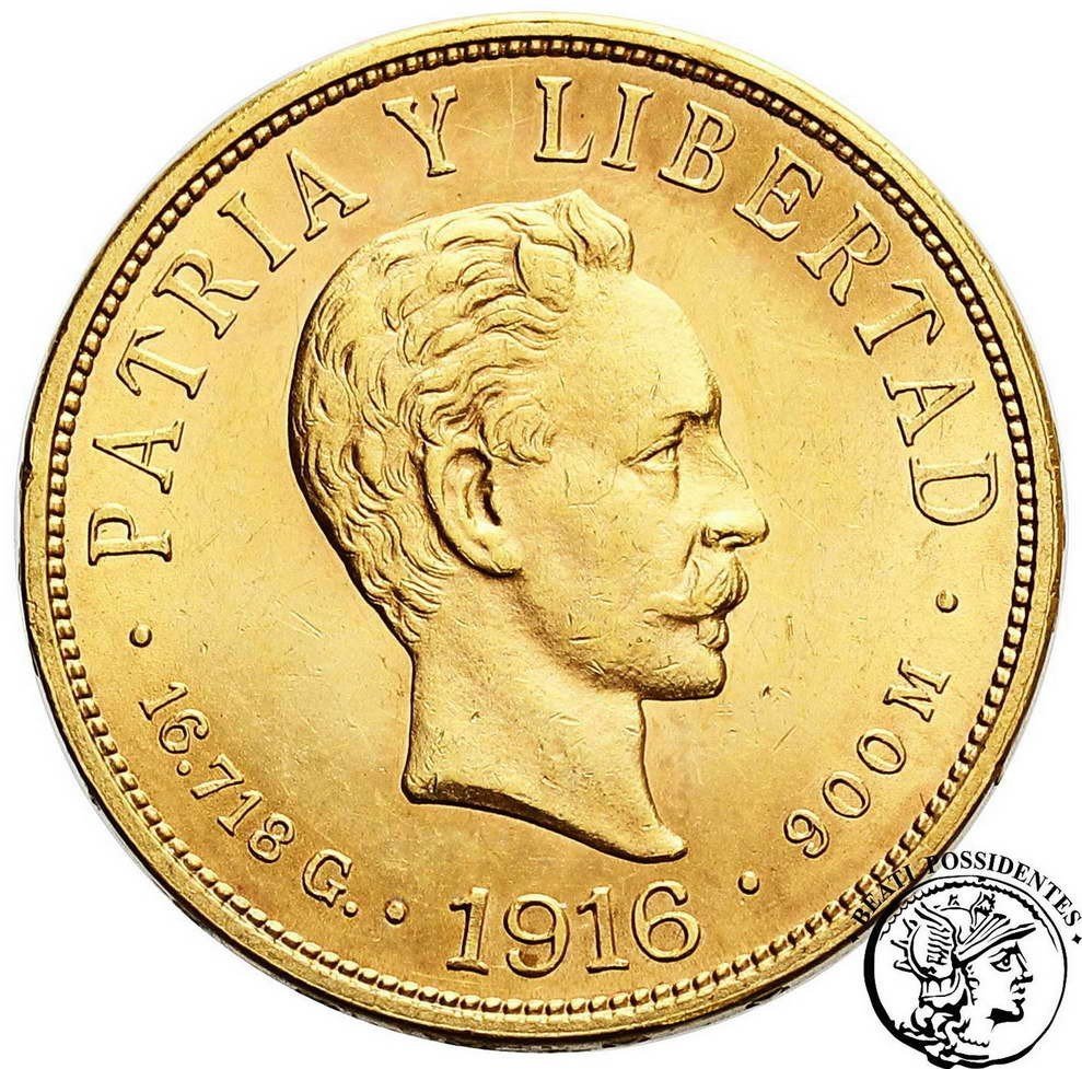 Kuba 10 pesos 1916 st.2+